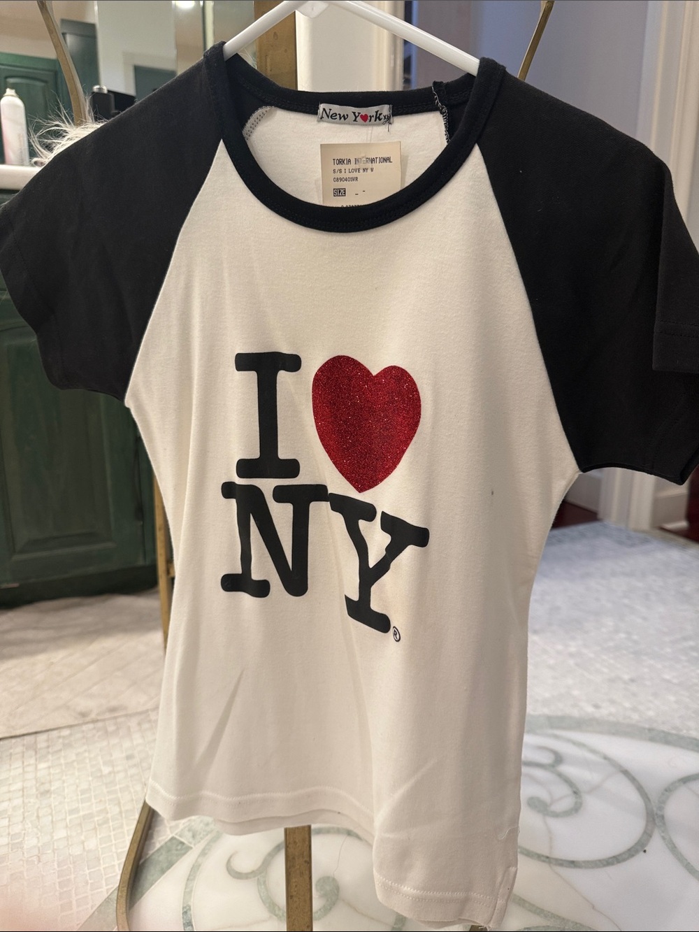 I ♥ NY Raglan Tee - White & Black